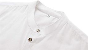 img 1 attached to Aimeilgot Henley Sleeve Cotton Men's Clothing Shirts for Henleys