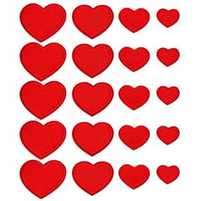 img 4 attached to ❤️ 20pcs Red Heart Shape Iron on Patches | Embroidered Motif Applique Assorted Sizes | DIY Decoration Sew On Patches for Jeans, Jackets, Kid's Clothing, Bags, Caps, and Arts & Crafts (Red Heart 20pcs)