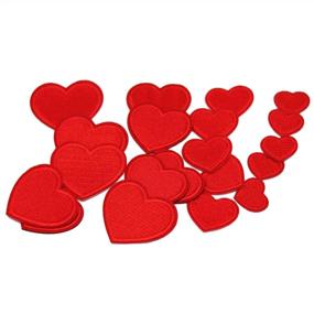 img 3 attached to ❤️ 20pcs Red Heart Shape Iron on Patches | Embroidered Motif Applique Assorted Sizes | DIY Decoration Sew On Patches for Jeans, Jackets, Kid's Clothing, Bags, Caps, and Arts & Crafts (Red Heart 20pcs)