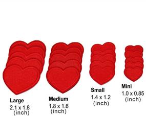 img 2 attached to ❤️ 20pcs Red Heart Shape Iron on Patches | Embroidered Motif Applique Assorted Sizes | DIY Decoration Sew On Patches for Jeans, Jackets, Kid's Clothing, Bags, Caps, and Arts & Crafts (Red Heart 20pcs)