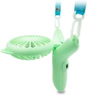 temede personal necklace fan with colorful lights - mini handheld fan, foldable, adjustable speeds, usb rechargeable - ideal for home, office, outdoor travel - suitable for kids, girls, women логотип