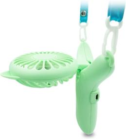 img 4 attached to Temede Personal Necklace Fan with Colorful Lights - Mini Handheld Fan, Foldable, Adjustable Speeds, USB Rechargeable - Ideal for Home, Office, Outdoor Travel - Suitable for Kids, Girls, Women