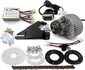 img 4 attached to 🚲 450W Newest Electric Bike Left Drive Conversion Kit: Transform Your Common Bicycle into a Powerful City Bike with Spoke Sprocket Chain Drive