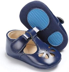 img 4 attached to 👠 LAFEGEN Baby Girls Mary Jane Flats: Non Slip Soft Sole PU Leather Newborn Infant Toddler First Walker Dress Shoes with Bownot