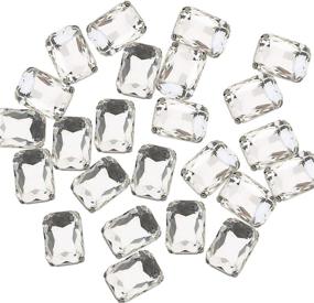 img 4 attached to Choupee Rhinestone Rectangle Octagon Rhinestones Sewing