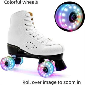 img 2 attached to Nezylaf 8 Piece Upgrade Light up Roller Skate Wheels with Bearings: Perfect for Indoor/Outdoor Skating & Skateboarding - 32 x 58 mm 78A