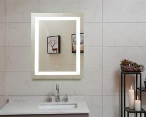 img 3 attached to 🪞 24x30 Inch Dimmable Touch Switch LED Lighted Bathroom Mirror (Model GS099E-2430) - New 24x30 Inch