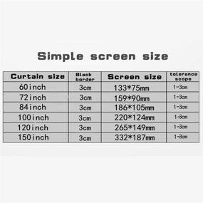 img 1 attached to 🎥 Home Theater Foldable Projection Screen, 16:9 No Crease White Projector Screen - 60 Inch, 72 Inch, 84 Inch, 100 Inch, 120 Inch, 150 Inch