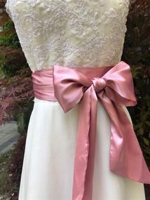 img 3 attached to 🎀 Special Occasion Dress Sash: Eyrie Bridal Belts for Wedding, 4-Inch Wide Double-Sided Wedding Sash