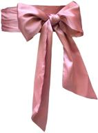 🎀 special occasion dress sash: eyrie bridal belts for wedding, 4-inch wide double-sided wedding sash logo