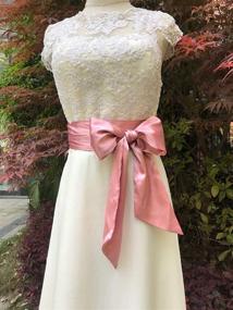 img 2 attached to 🎀 Special Occasion Dress Sash: Eyrie Bridal Belts for Wedding, 4-Inch Wide Double-Sided Wedding Sash