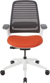 img 3 attached to 🪑 Steelcase Series 1 Office Chair with Carpet Casters in Graphite/Pumpkin - Quality and Style Combined