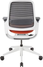 img 2 attached to 🪑 Steelcase Series 1 Office Chair with Carpet Casters in Graphite/Pumpkin - Quality and Style Combined