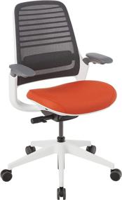 img 4 attached to 🪑 Steelcase Series 1 Office Chair with Carpet Casters in Graphite/Pumpkin - Quality and Style Combined