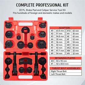 img 3 attached to 🔧 Orion Motor Tech Disc Brake Pad and Caliper Service Tool Kit - Professional Universal Piston Wind Back Tool Set with Case, Ultimate Disc Brake Caliper Compression Tool Kit