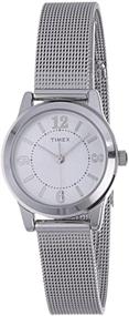 img 4 attached to ⌚ Timex Women's T2P457 Casey Dress Watch with Silver-Tone Stainless Steel Mesh Bracelet