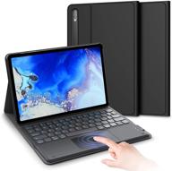 chesona galaxy tab s7 keyboard case: 11 inch samsung tablet 2020, touch pad, s pen slot, detachable keyboard, pu leather cover, black - compatible for sm-t870/t875/t878 logo