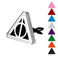 🚗 messentials potter hallows aromatherapy car air freshener: vent clip diffuser with 9 color refill pads logo