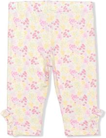 img 2 attached to 👖 Youth Girls 2-Pack Solid and Glitter Legging Pant Set with Rib Tie Dye or Glitter Floral Design, including Hair Bow Scrunchie