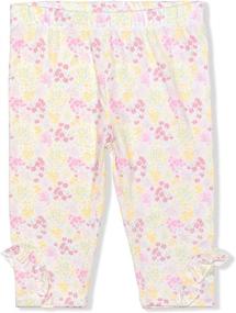 img 3 attached to 👖 Youth Girls 2-Pack Solid and Glitter Legging Pant Set with Rib Tie Dye or Glitter Floral Design, including Hair Bow Scrunchie