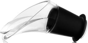 img 4 attached to 🍷 Pair of Vacu Vin Crystal Wine Servers - Black - Set of 2