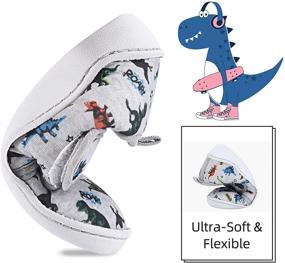 img 2 attached to 🦖 Dream Bridge Daycare Slippers: Dinosaur-Inspired, Indoor-Outdoor Slip-On Winter House Shoes and Bedroom Shoes for Toddler Kids