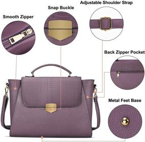 img 3 attached to 👜 Laptop Bag for Women 15.6 Inch Briefcase - Professional Messenger Bag for Business Work, Tote Bag with Crossbody Shoulder Strap, Padded Compartment for Office, Travel, College - Stylish Purple