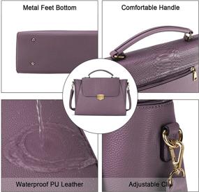 img 2 attached to 👜 Laptop Bag for Women 15.6 Inch Briefcase - Professional Messenger Bag for Business Work, Tote Bag with Crossbody Shoulder Strap, Padded Compartment for Office, Travel, College - Stylish Purple