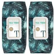 🌿 body prescriptions 2 pack tea tree facial cleansing and gentle make up remover wipes – flip top pack: effective 50-count each logo