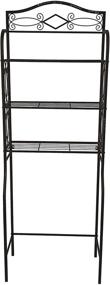img 2 attached to 🚽 Kings Brand Furniture - Pewter Over The Toilet Storage Rack Shelves Organizer - Optimize Your Bathroom Space
