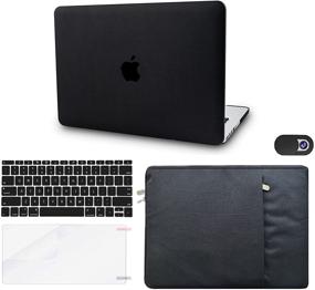 img 4 attached to 🔒 Premium Black Leather Case Bundle for MacBook Pro 13" (2021/2020,Touch Bar) with Keyboard Cover, Sleeve, Screen Protector, and Webcam Cover - Compatible with A2289/A2251 - KECC Leather