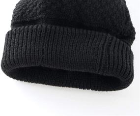 img 1 attached to 🧶 Warm Knit Skull Caps with Pom: Home Prefer Toddler Girls Beanie for Kids Winter Hat