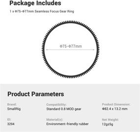 img 3 attached to SMALLRIG Seamless Focus Gear Ring Camera & Photo