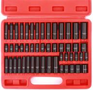 🔧 casoman 1/4 inch drive master impact socket set - 50-piece set, sae/metric, 5/32-9/16 inch, 4mm-15mm, standard/deep,cr-v logo