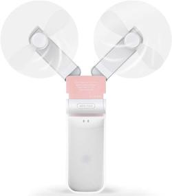 img 4 attached to 💗 Compact Pink Handheld Pocket Fans - Mini USB Small Portable Fan