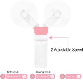 img 3 attached to 💗 Compact Pink Handheld Pocket Fans - Mini USB Small Portable Fan