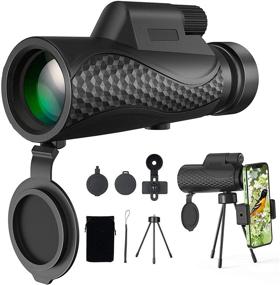 img 4 attached to 🔭 Benewell 12x50 High Power Monocular Telescope with Smartphone Holder & Tripod - Day and Night Vision, Waterproof, BAK4 Prism for Bird Watching, Camping, Hiking