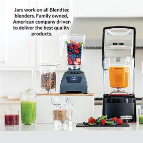 img 1 attached to 🍹 Блендер Blendtec Classic Fit: Мощный 75 унцевый четырехсторонний графин, 30-секундный программируемый цикл, высоко-низкое пульсирование - профессиональная мощность в элегантном черном дизайне.