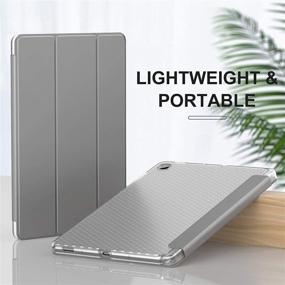 img 2 attached to 📱 INFILAND Galaxy Tab S6 Lite Case with S Pen Holder - Tri-Fold, Frosted Translucent Back - Fits Samsung Galaxy Tab S6 Lite 10.4 SM-P610/P615 2020 Tablet - Supports Auto Wake/Sleep - Gray
