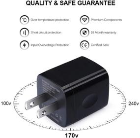 img 2 attached to 🔌 2Pack Dual Port USB Charger Block - Fast Charging Brick for iPhone 12 Pro Max/12 mini/SE/11 Pro Max/Xs/XR, Samsung Galaxy S20 Ultra 5G S10 Note 10 A51 A12, Pixel