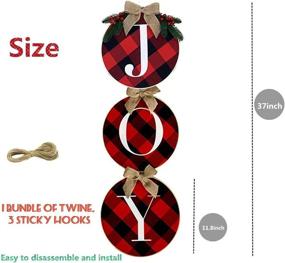 img 1 attached to 🎄 COKACO Christmas Wreath: Festive Joy Sign Merry Christmas Decorations - 3PCS