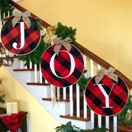 🎄 cokaco christmas wreath: festive joy sign merry christmas decorations - 3pcs logo