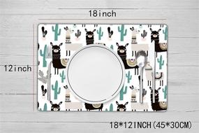 img 3 attached to 🦙 Waterproof Plastic Llama Placemats and Coasters: Stylish and Practical Dining Accessories