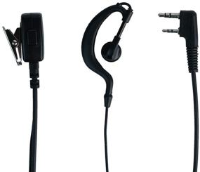 img 2 attached to Caroo G Shape Earpiece Headset with PTT Mic: Compatible with Baofeng UV-5R, BF-888S, BF-F8HP, BF-F9, UV-82, UV-82HP, UV-82C, TK-2107, TK-3107, Kenwood Walkie Talkies - Two Way Radio 2 Pin