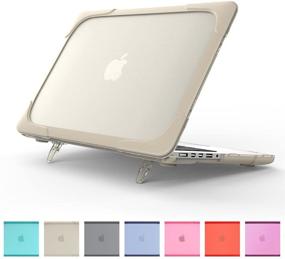 img 2 attached to 📦 2017 MacBook Air 13 inch Kickstand Case | Funut 2-in-1 Rubberized Hard Plastic Shockproof Cover | Matt Protective Case for MacBook Air 13.3 inch A1466 A1369 (# Khaki)