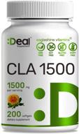 💪 cla 1500mg supplement - 200 softgels, extra strength 95% conjugated linoleic acid from safflower oil for weight management and lean muscle logo