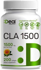 img 4 attached to 💪 CLA 1500mg Supplement - 200 Softgels, Extra Strength 95% Conjugated Linoleic Acid from Safflower Oil for Weight Management and Lean Muscle