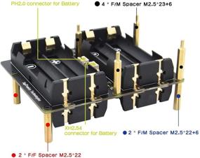 img 3 attached to 🔋 Geekworm X708-A1 8-Cell 18650 Battery Holder: Ultimate Power Solution for X708/X750/X728 UPS HAT