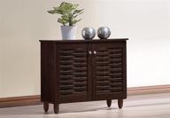 wholesale interiors baxton studio winda: contemporary 2-door dark brown wooden entryway shoes storage cabinet - wholesale price! logo