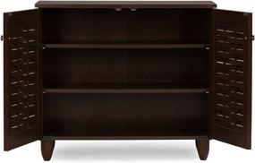 img 1 attached to Wholesale Interiors Baxton Studio Winda: Contemporary 2-Door Dark Brown Wooden Entryway Shoes Storage Cabinet - Wholesale Price!